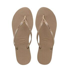 Havaianas Women's You Metallic Flip Flop Sandals 39-40 Rose Gold